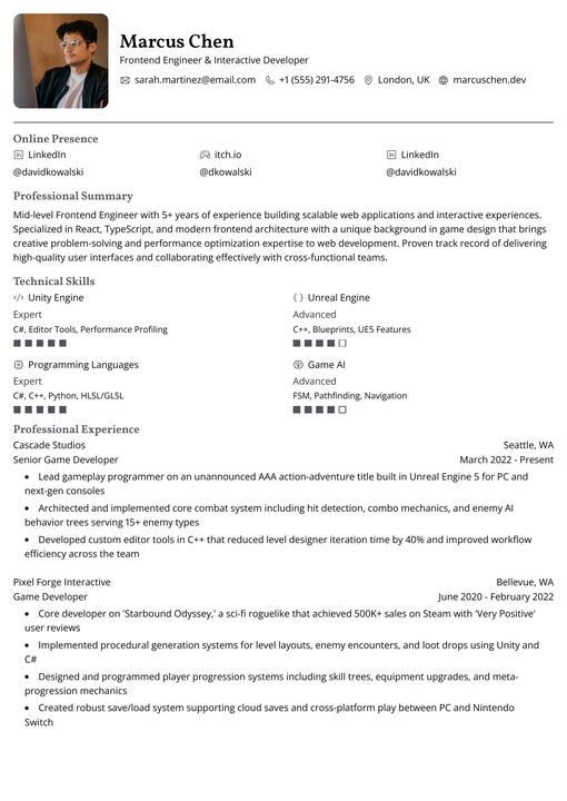 Onyx resume template